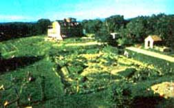 A French intensive garden adjacent to preschool play areas.